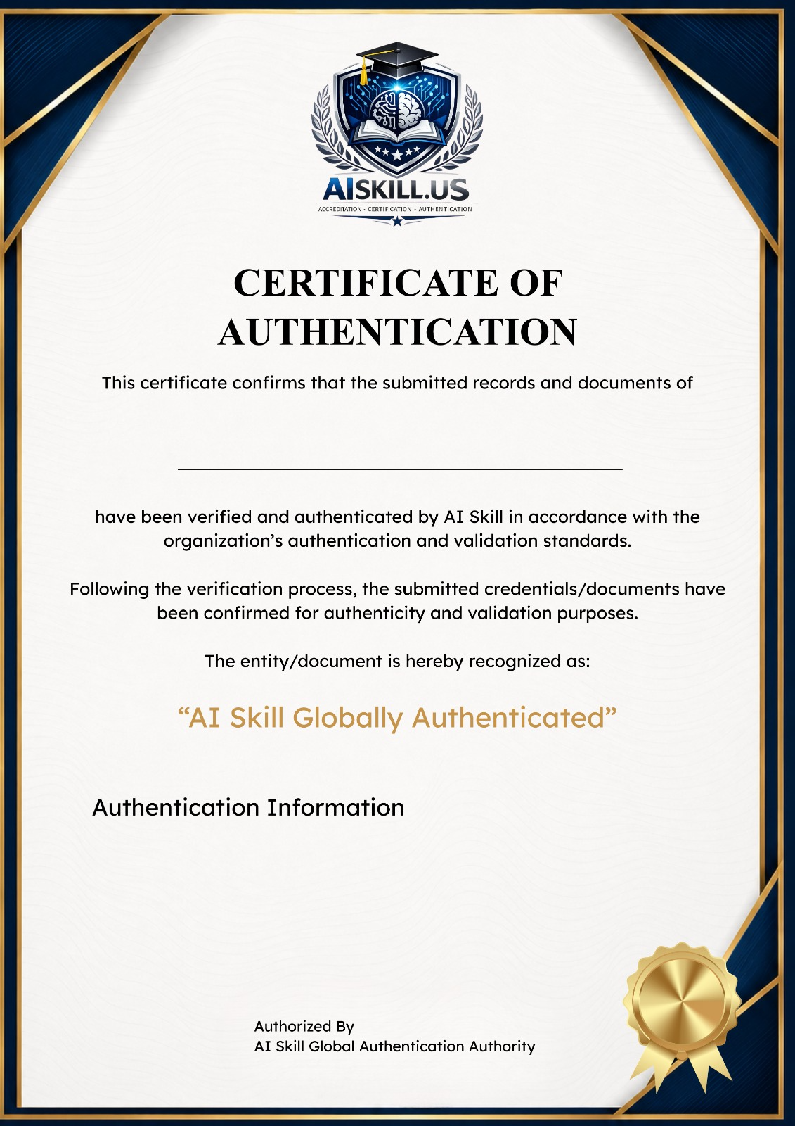  Authenticated authentication